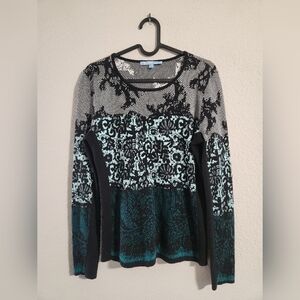 Antonio Melani Women’s Floral motif sweater size small